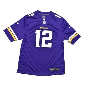 Nike Purple Nylon Football Jersey Minnesota Vikings On Field Sz L Harvin